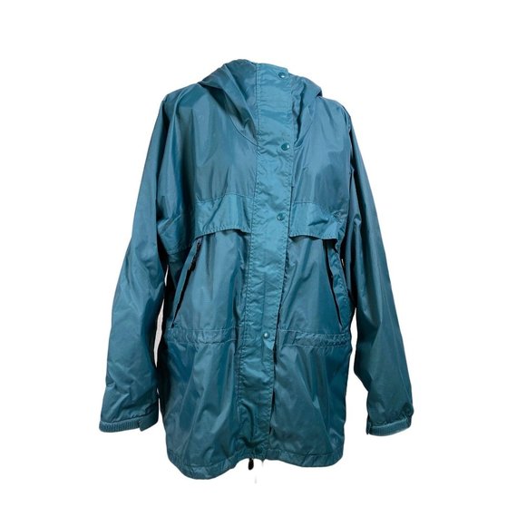 LL Bean Windbreaker Teal Rain Jacket Lightweight - Picture 1 of 10